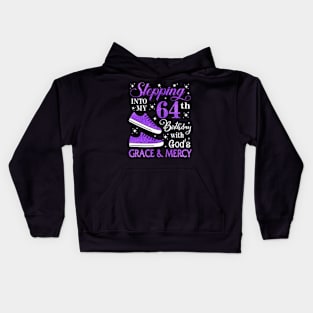 Stepping Into My 64th Birthday With God's Grace & Mercy Bday Kids Hoodie